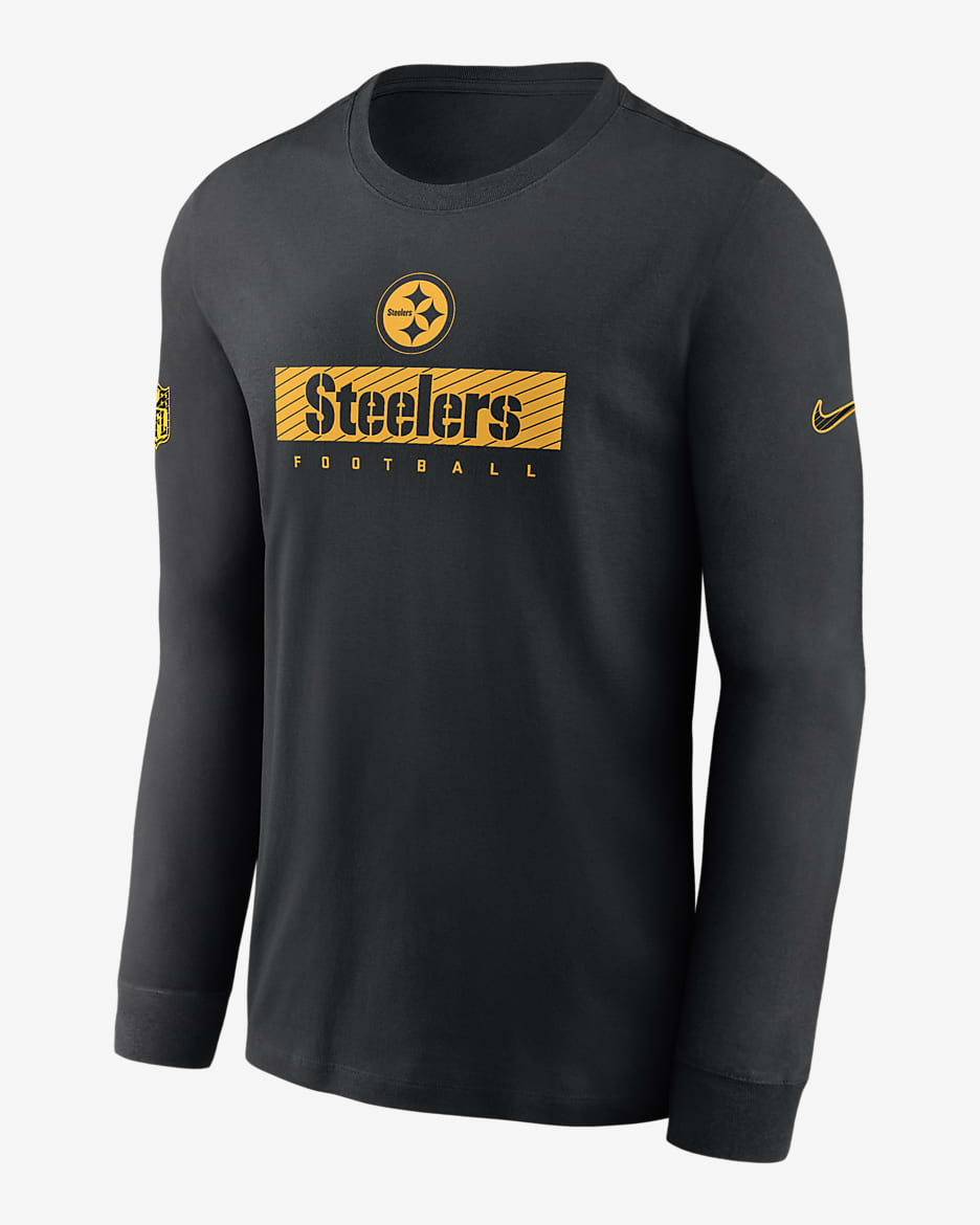 Pittsburgh Steelers Sideline Team Issue Men s Nike Dri FIT NFL Long Sleeve T Shirt